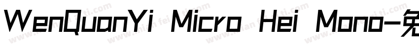 WenQuanYi Micro Hei Mono字体转换